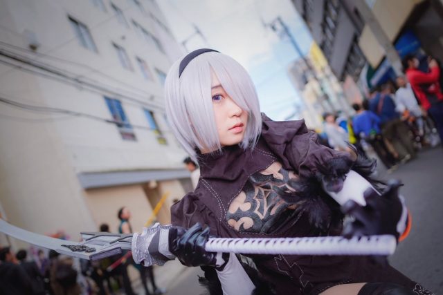 伊織もえ 第14回日本橋ストリートフェスタ2018 『NieR:Automata』 2Bのコスプレ画像