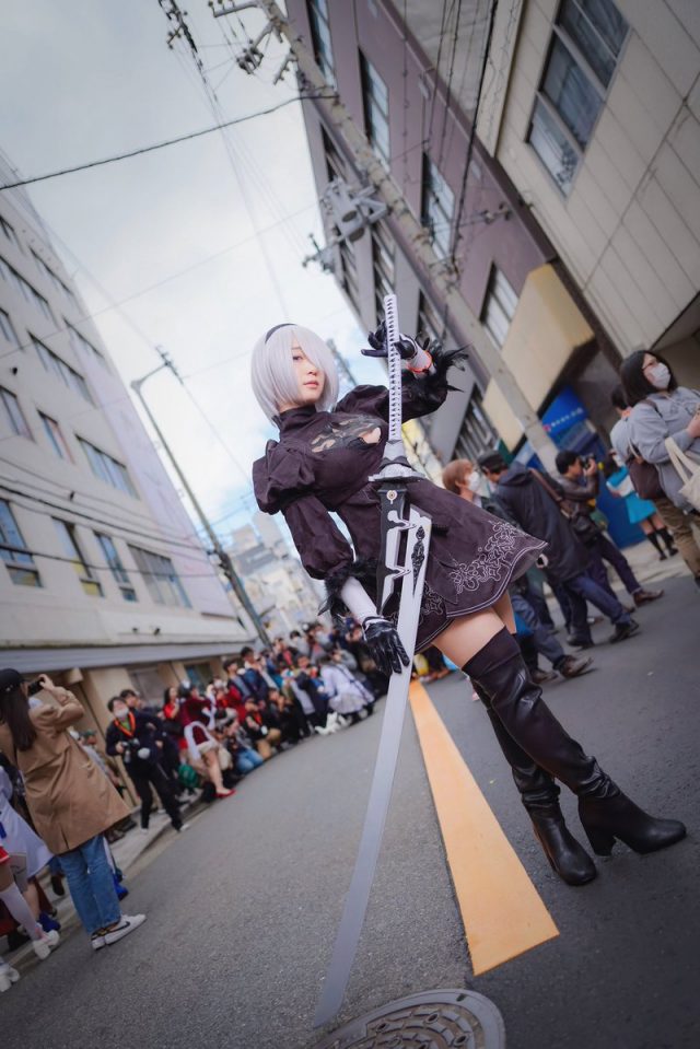 伊織もえ 第14回日本橋ストリートフェスタ2018 『NieR:Automata』 2Bのコスプレ画像