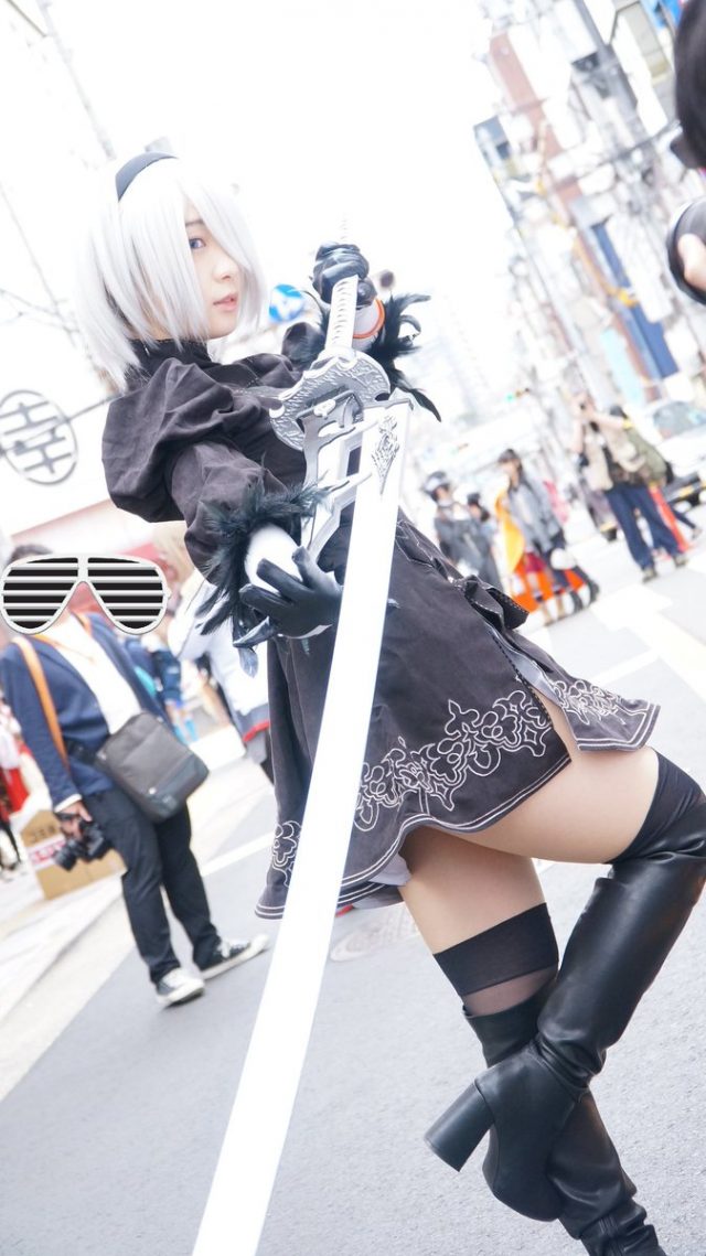 伊織もえ 第14回日本橋ストリートフェスタ2018 『NieR:Automata』 2Bのコスプレ画像
