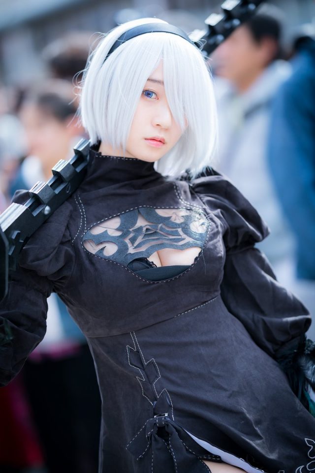 伊織もえ 第14回日本橋ストリートフェスタ2018 『NieR:Automata』 2Bのコスプレ画像
