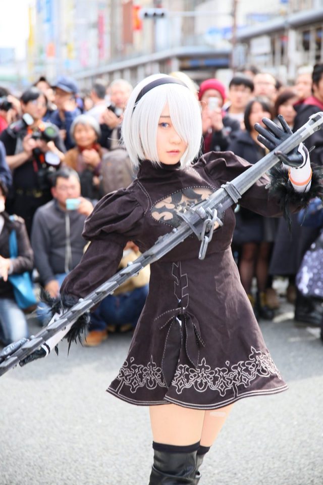 伊織もえ 第14回日本橋ストリートフェスタ2018 『NieR:Automata』 2Bのコスプレ画像