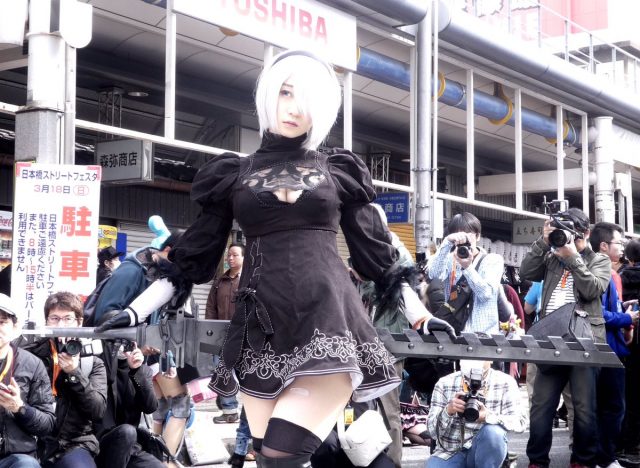伊織もえ 第14回日本橋ストリートフェスタ2018 『NieR:Automata』 2Bのコスプレ画像
