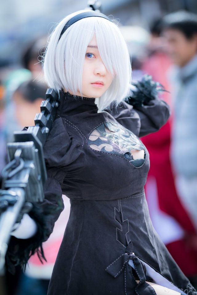 伊織もえ 第14回日本橋ストリートフェスタ2018 『NieR:Automata』 2Bのコスプレ画像