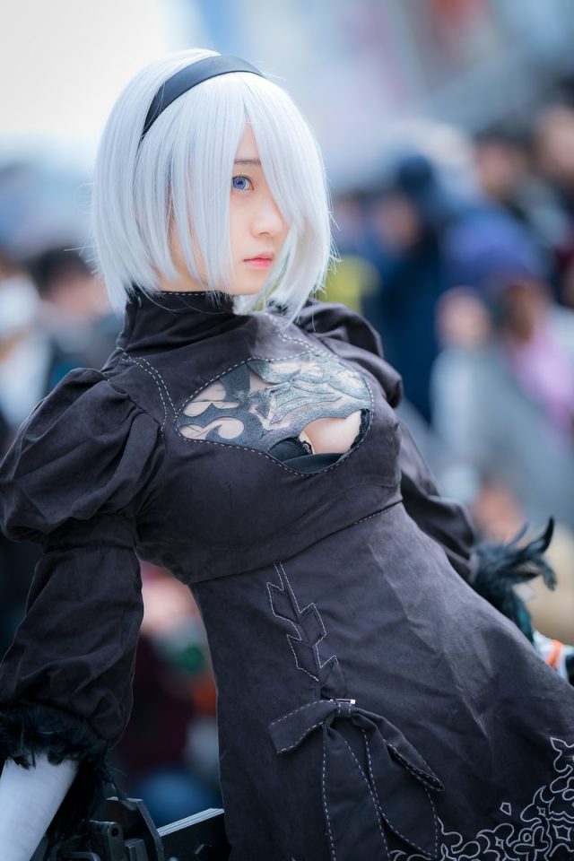 伊織もえ 第14回日本橋ストリートフェスタ2018 『NieR:Automata』 2Bのコスプレ画像