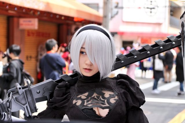 伊織もえ 第14回日本橋ストリートフェスタ2018 『NieR:Automata』 2Bのコスプレ画像