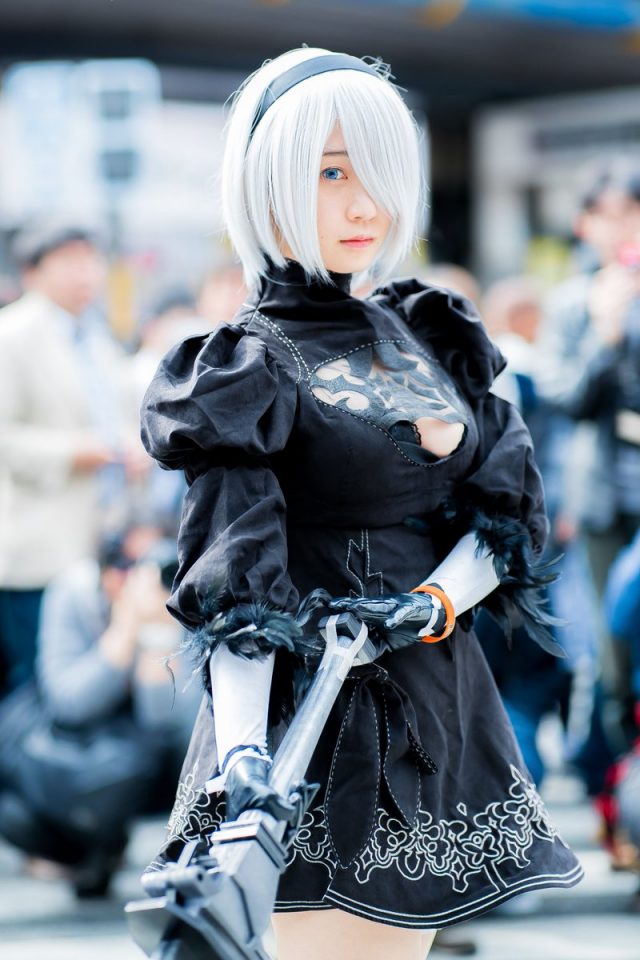 伊織もえ 第14回日本橋ストリートフェスタ2018 『NieR:Automata』 2Bのコスプレ画像