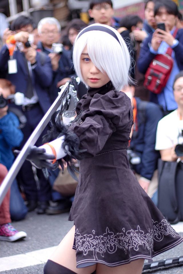 伊織もえ 第14回日本橋ストリートフェスタ2018 『NieR:Automata』 2Bのコスプレ画像