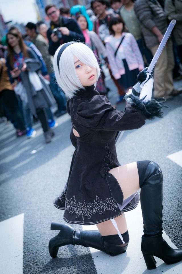 伊織もえ 第14回日本橋ストリートフェスタ2018 『NieR:Automata』 2Bのコスプレ画像