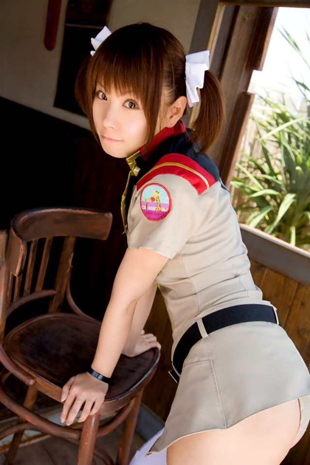 コスプレイヤー 橘みなみ 尻に食い込んだレオタード衣装がエロい 『機動戦士ガンダム0079カードビルダー』 レイコ・ホリンジャーのコスプレ画像