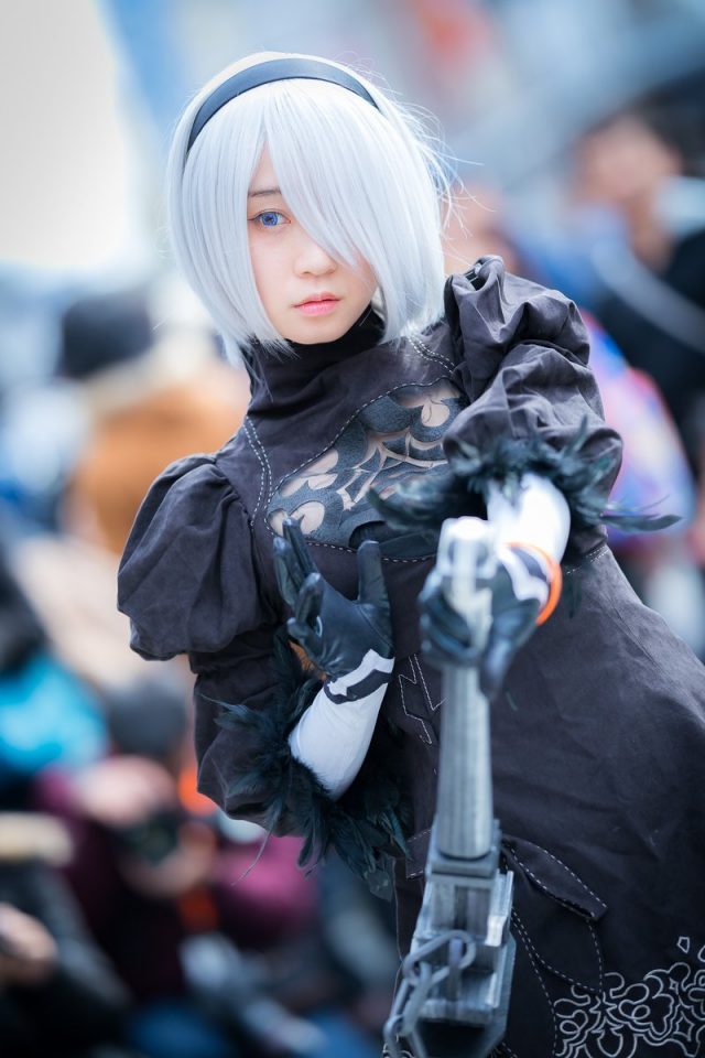 伊織もえ 第14回日本橋ストリートフェスタ2018 『NieR:Automata』 2Bのコスプレ画像