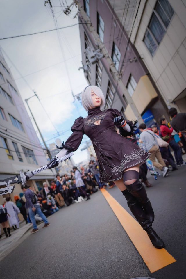 伊織もえ 第14回日本橋ストリートフェスタ2018 『NieR:Automata』 2Bのコスプレ画像