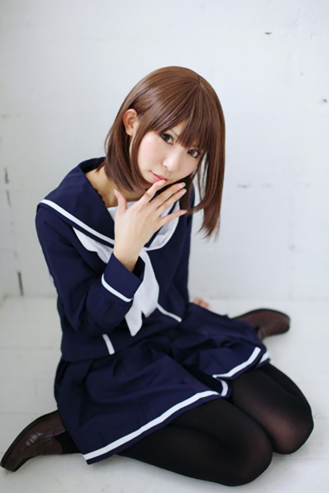 コスプレイヤー璃波 冬服セーラー服に黒タイツがエロい 『ラブプラス』 姉ヶ崎寧々のコスプレ画像