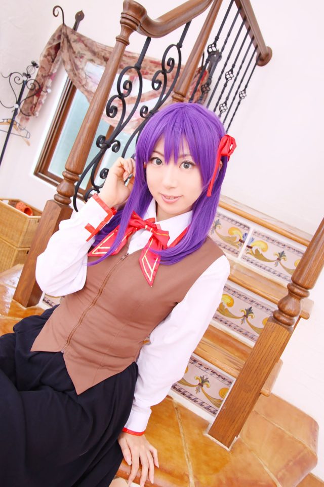コスプレイヤー 桜井さち Fate/stay night 間桐桜 制服コスプレ 画像