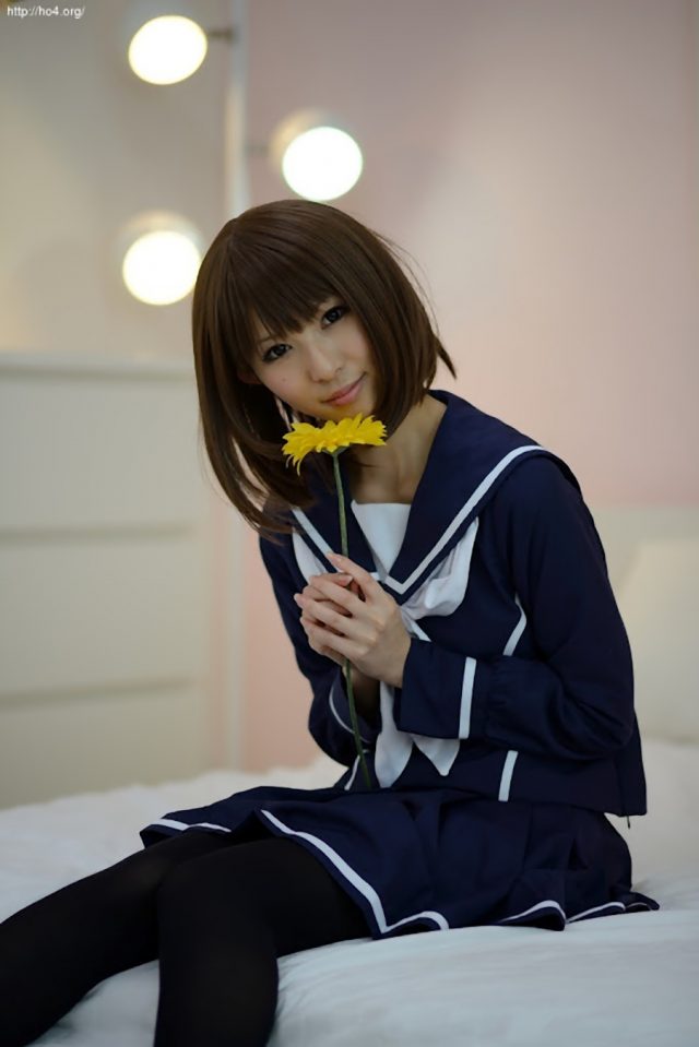 コスプレイヤー璃波 冬服セーラー服に黒タイツがエロい 『ラブプラス』 姉ヶ崎寧々のコスプレ画像