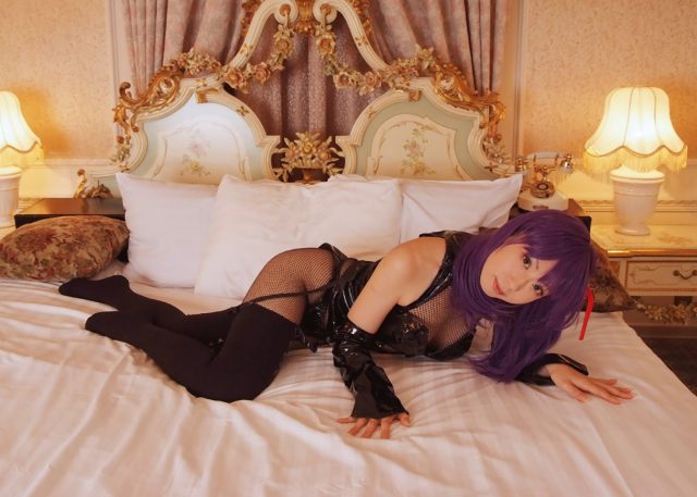 コスプレイヤー 桜井さち 網タイツのボンテージ衣装がエロい 『Fate stay night』 間桐桜のコスプレ画像
