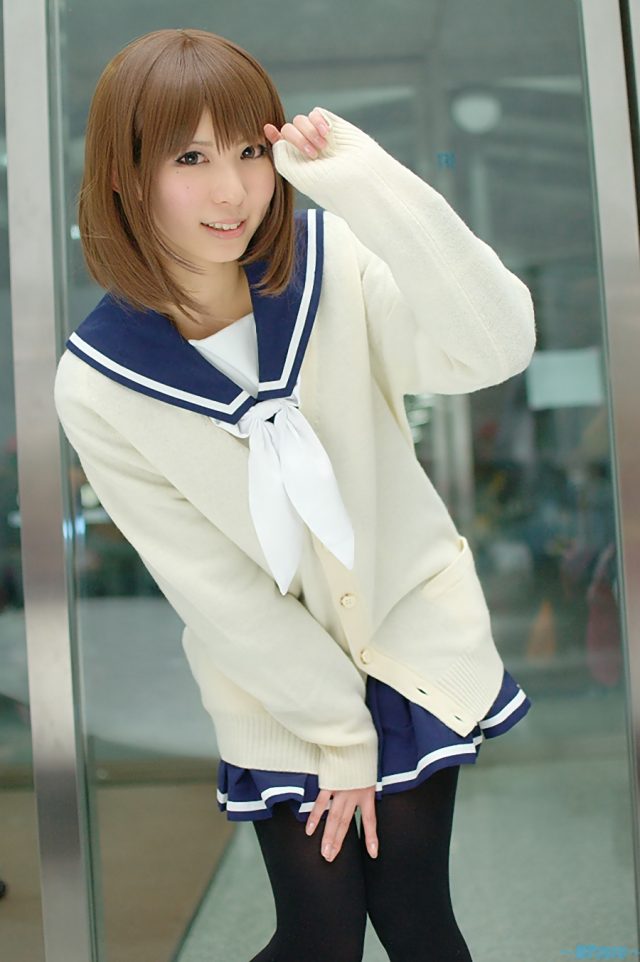 コスプレイヤー璃波 冬服セーラー服に黒タイツがエロい 『ラブプラス』 姉ヶ崎寧々のコスプレ画像