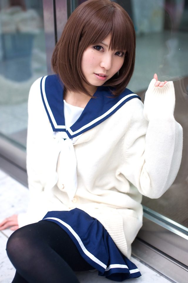 コスプレイヤー璃波 冬服セーラー服に黒タイツがエロい 『ラブプラス』 姉ヶ崎寧々のコスプレ画像