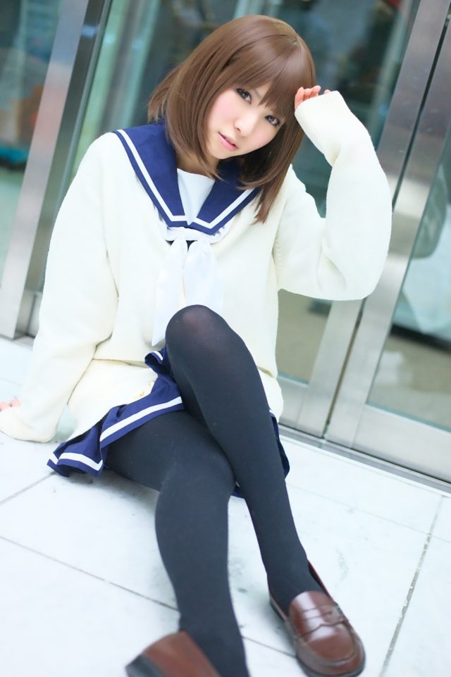 コスプレイヤー璃波 冬服セーラー服に黒タイツがエロい 『ラブプラス』 姉ヶ崎寧々のコスプレ画像