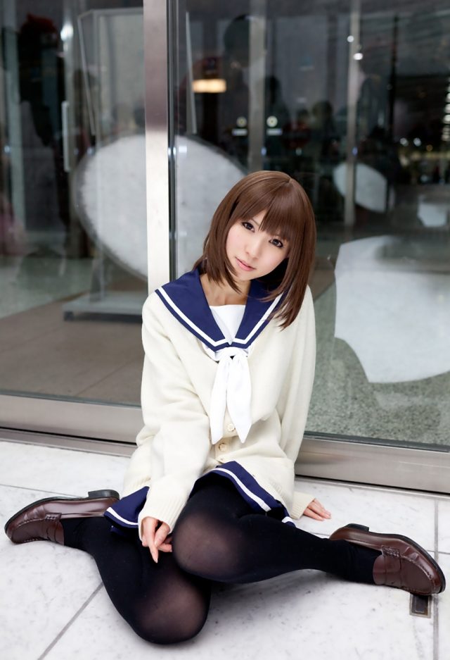 コスプレイヤー璃波 冬服セーラー服に黒タイツがエロい 『ラブプラス』 姉ヶ崎寧々のコスプレ画像
