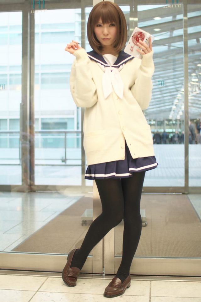 コスプレイヤー璃波 冬服セーラー服に黒タイツがエロい 『ラブプラス』 姉ヶ崎寧々のコスプレ画像