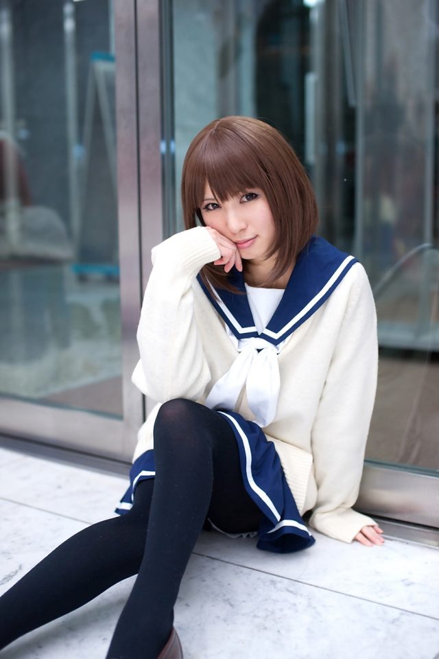 コスプレイヤー璃波 冬服セーラー服に黒タイツがエロい 『ラブプラス』 姉ヶ崎寧々のコスプレ画像