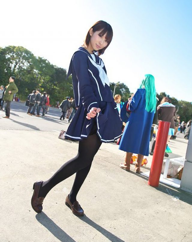コスプレイヤー璃波 冬服セーラー服に黒タイツがエロい 『ラブプラス』 姉ヶ崎寧々のコスプレ画像