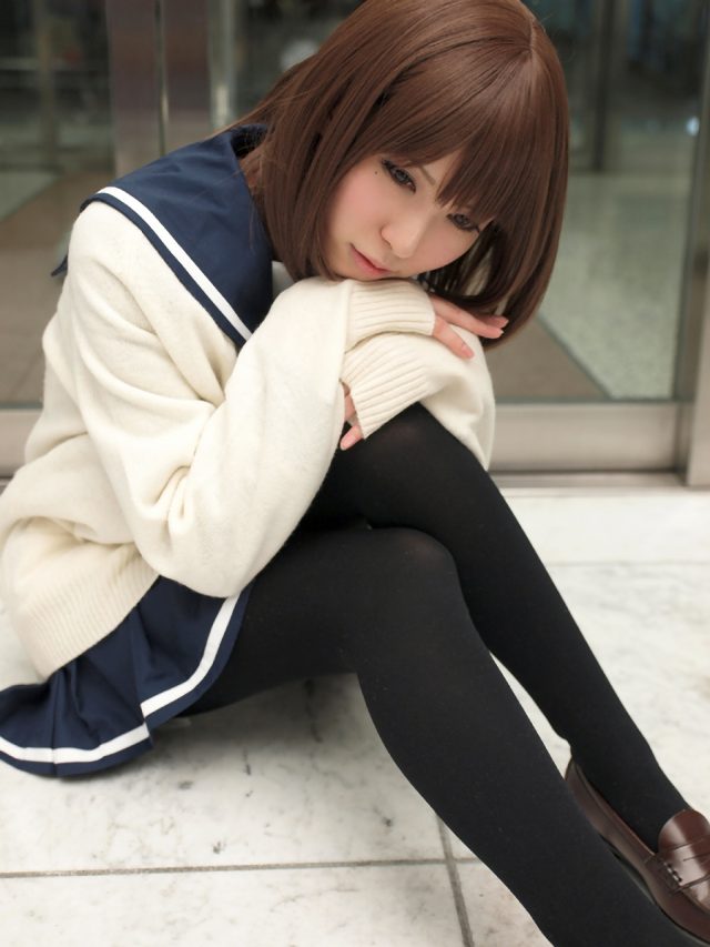 コスプレイヤー璃波 冬服セーラー服に黒タイツがエロい 『ラブプラス』 姉ヶ崎寧々のコスプレ画像
