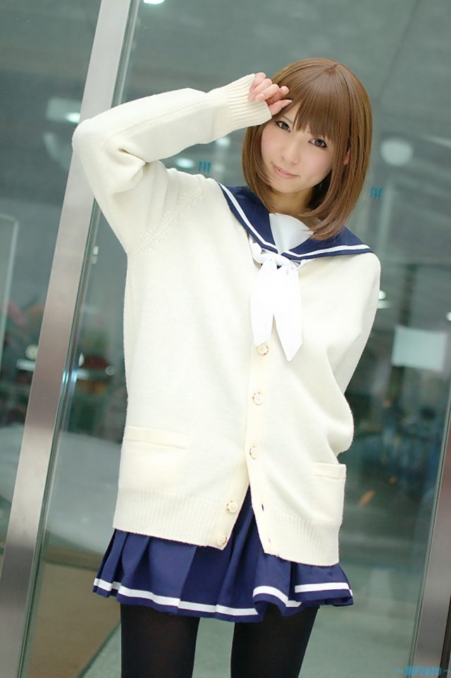 コスプレイヤー璃波 冬服セーラー服に黒タイツがエロい 『ラブプラス』 姉ヶ崎寧々のコスプレ画像