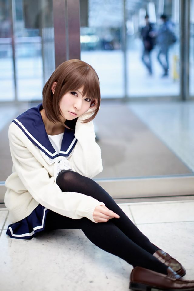 コスプレイヤー璃波 冬服セーラー服に黒タイツがエロい 『ラブプラス』 姉ヶ崎寧々のコスプレ画像