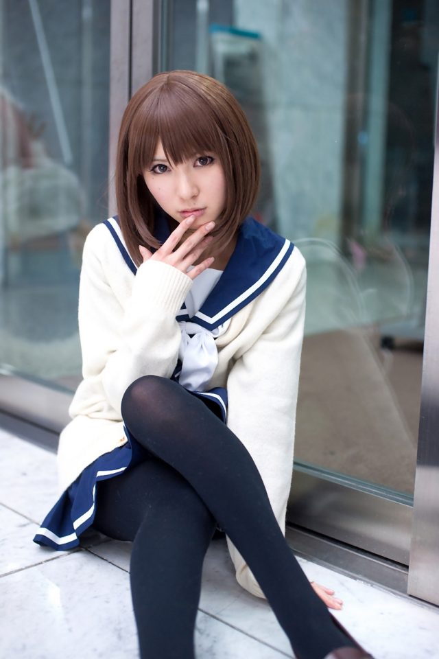 コスプレイヤー璃波 冬服セーラー服に黒タイツがエロい 『ラブプラス』 姉ヶ崎寧々のコスプレ画像
