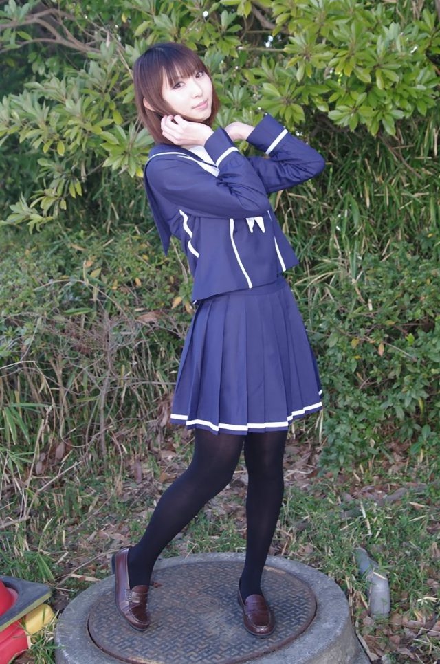 コスプレイヤー璃波 冬服セーラー服に黒タイツがエロい 『ラブプラス』 姉ヶ崎寧々のコスプレ画像