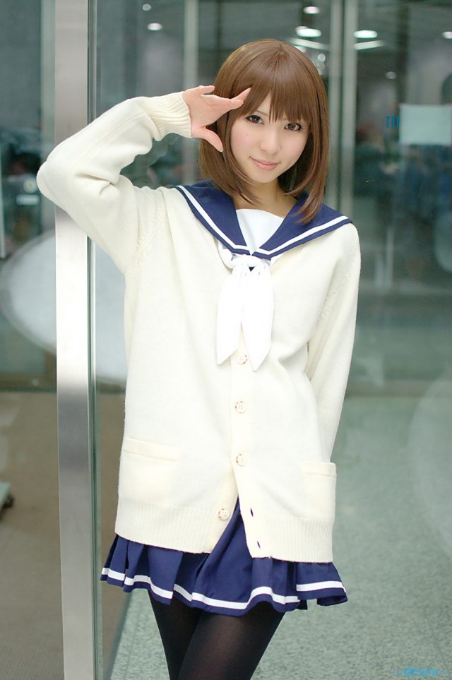 コスプレイヤー 璃波 ラブプラス 姉ヶ崎寧々 冬服セーラー服 コスプレ 画像