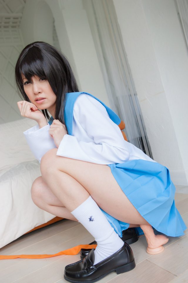 セクシー女優 朝倉ことみ ディルドフェラやオナニーがエロい 『ニセコイ』 小野寺小咲の制服コスプレ画像