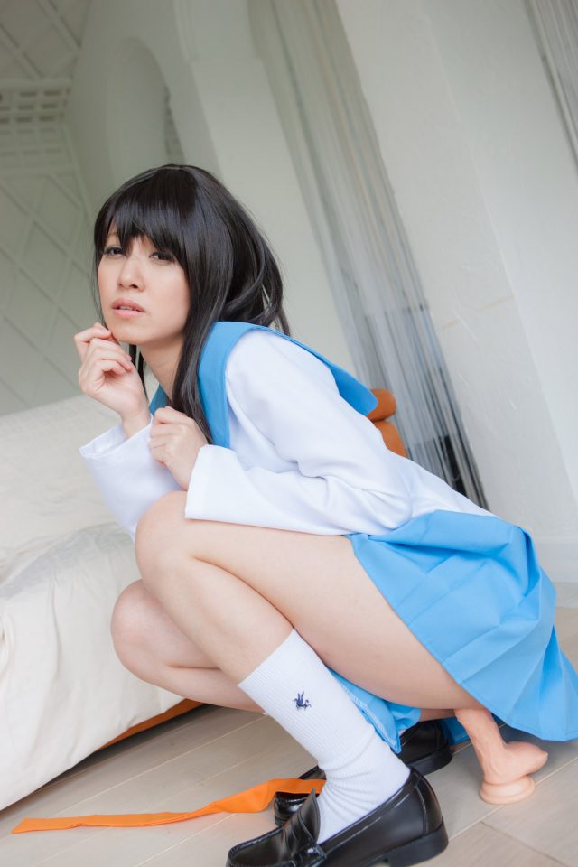 セクシー女優 朝倉ことみ ディルドフェラやオナニーがエロい 『ニセコイ』 小野寺小咲の制服コスプレ画像